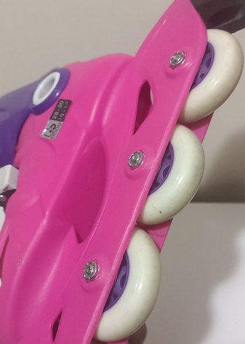 kız cocuk Paten Pembe Renkli Tokalı - Görsel 3