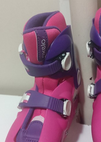 kız cocuk Paten Pembe Renkli Tokalı - Görsel 2