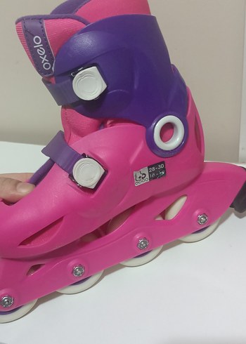 kız cocuk Paten Pembe Renkli Tokalı - Görsel 4