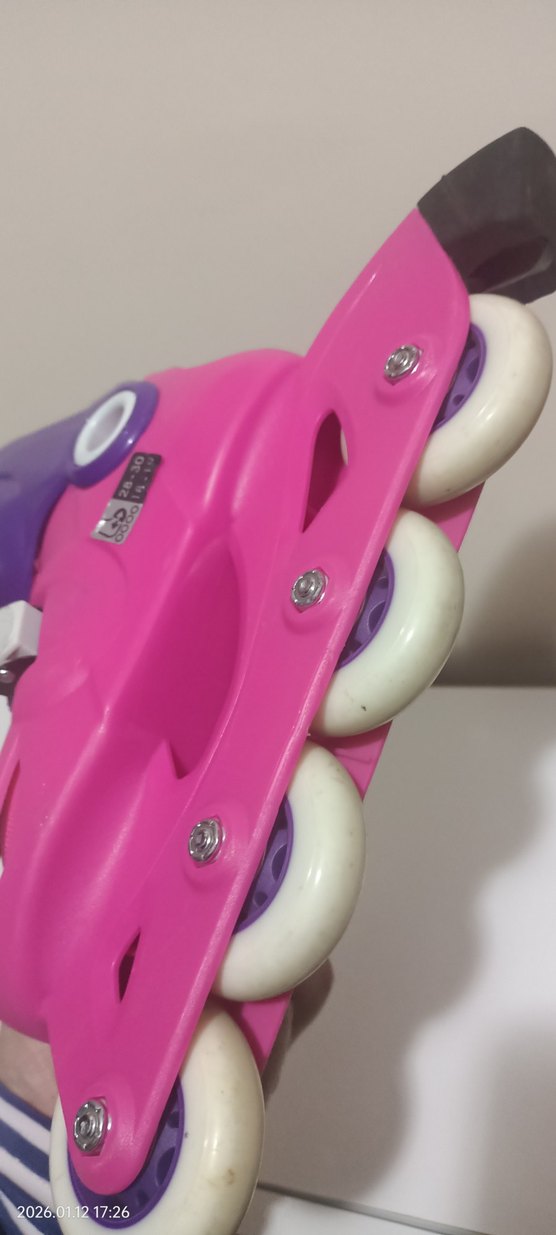 kız cocuk Paten Pembe Renkli Tokalı - Görsel 3