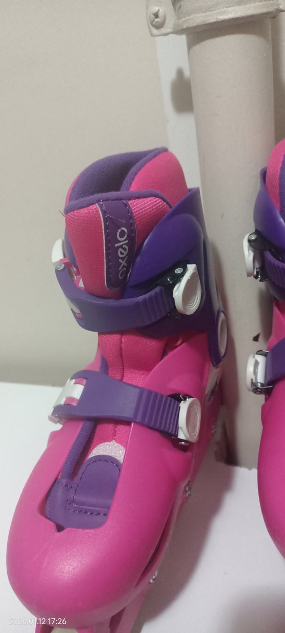 kız cocuk Paten Pembe Renkli Tokalı - Görsel 2