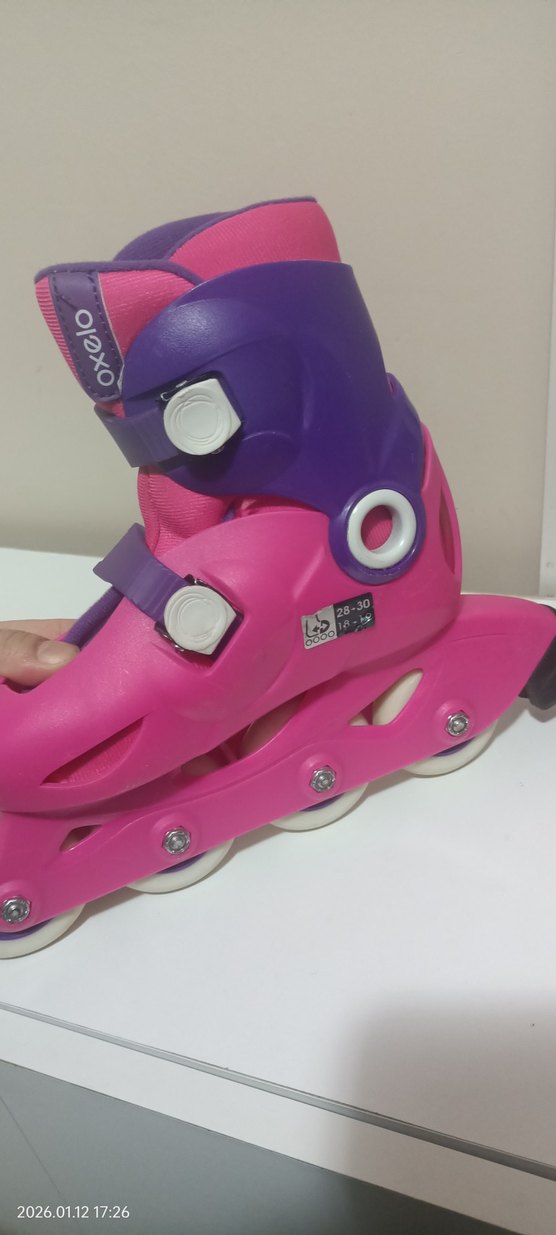 kız cocuk Paten Pembe Renkli Tokalı - Görsel 4