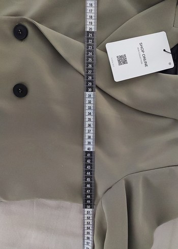 34 Beden haki Renk haki Kadın Regular Fit Midi Blazer