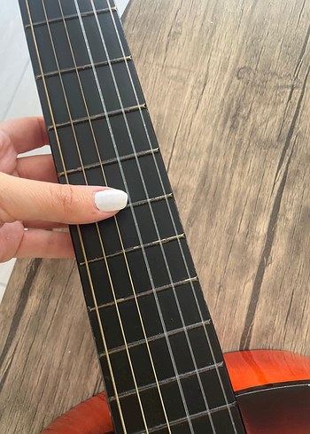 Parlak Kahverengi Klasik Gitar