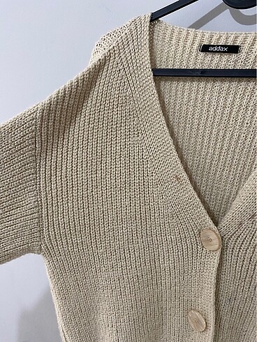 Addax Krem oversize hırka