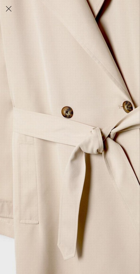 Bej Midi Kadın Trençkot - Görsel 5