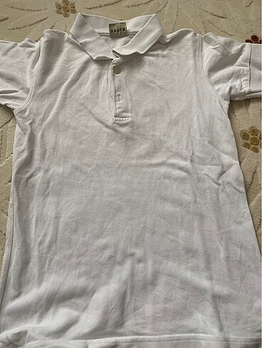 8 Yaş Beden Beyaz Polo yaka tişört