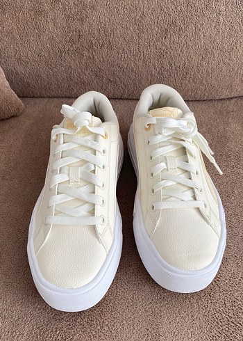 Puma Beyaz Platform Topuklu Spor Ayakkabı