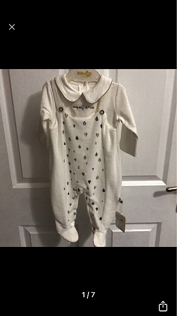 Babymall kışlık kadife bebek tulum
