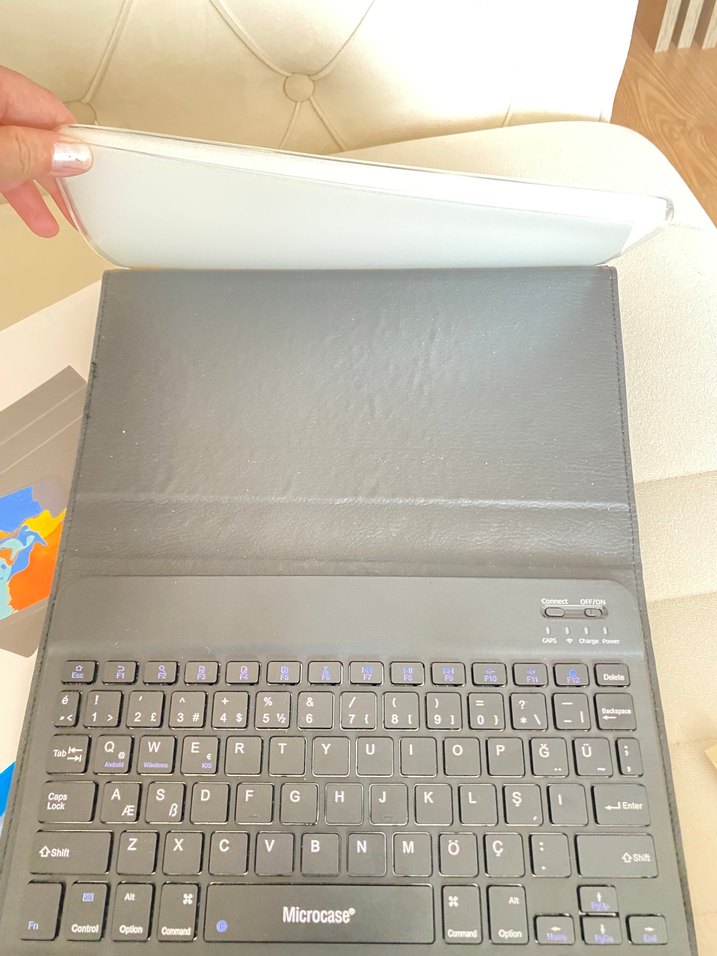 Gri Microcase Tablet Klavye Kılıfı - Görsel 2