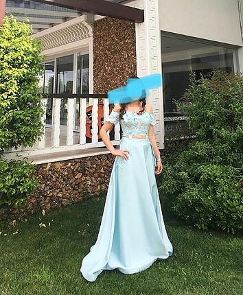 Halit butik Mavi alt üst abiye 40 beden fakat 36-38 beden için u