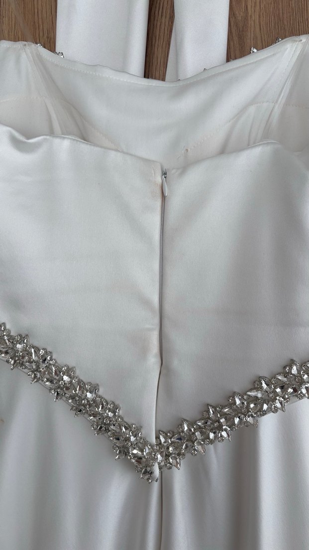 Straplez Beyaz Balık Gelinlik - Görsel 4