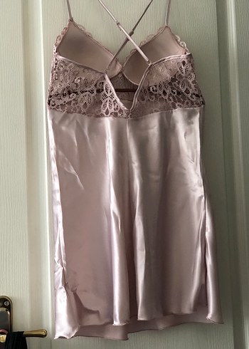 İşlemeli Saten Gecelik - Görsel 6