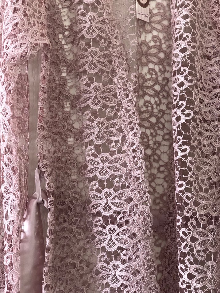 Uzun Kollu Bohem Dantel Gecelik - Görsel 3