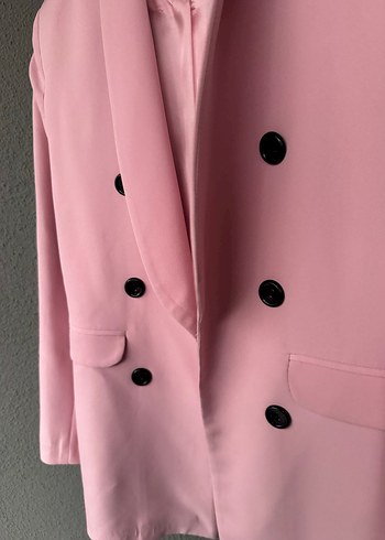 PEMBE KRUVAZE BLAZER CEKER - Görsel 2