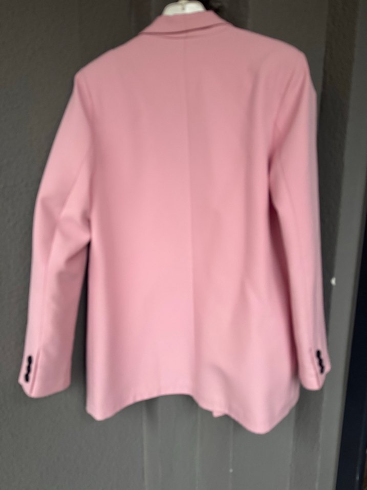 PEMBE KRUVAZE BLAZER CEKER - Görsel 3