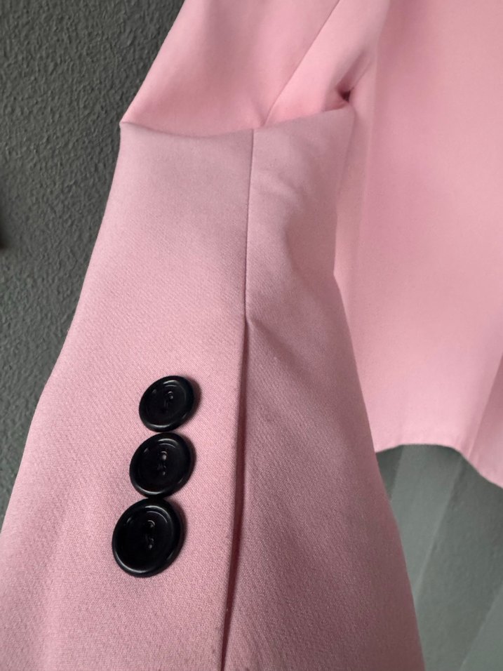 PEMBE KRUVAZE BLAZER CEKER - Görsel 4