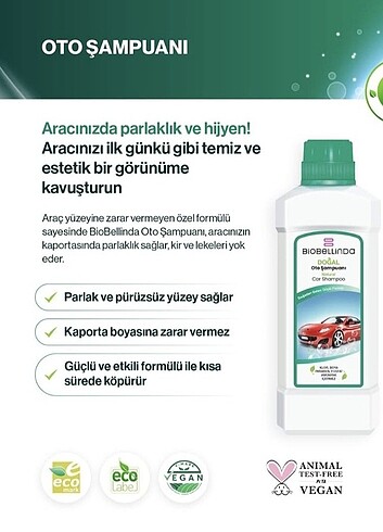 xs Beden Biobellinda oto şampuanı 
