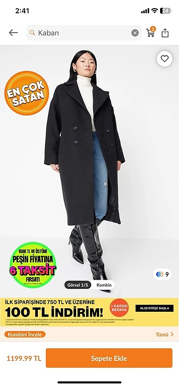 trendyol oversize kaşe kaban