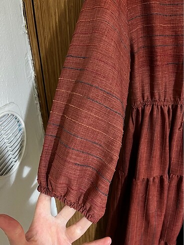 38 Beden turuncu Renk Midi Boy Elbise