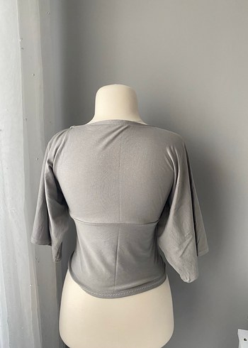 m Beden gri Renk yarım kollu batwing top