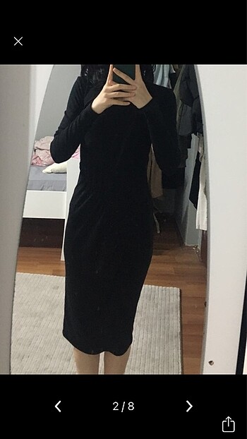 Zara Zara Büzgülü Kalem Elbise