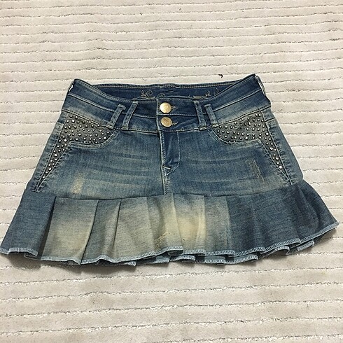 Düşük Bel Mini Pileli Etek