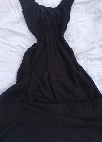Vintage Love Lastikli Uzun Elbise