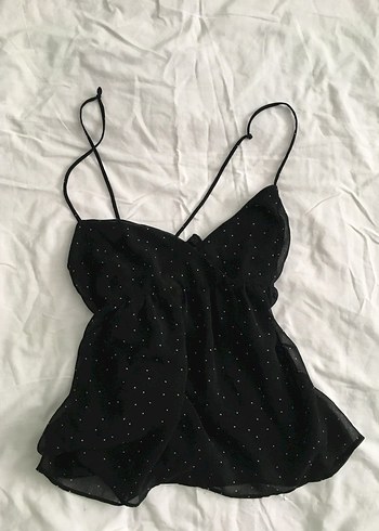 Mango Kadın Siyah Puantiyeli Askılı Büstiyer