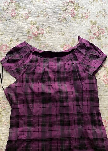 American Vintage vintage ekoseli elbise
