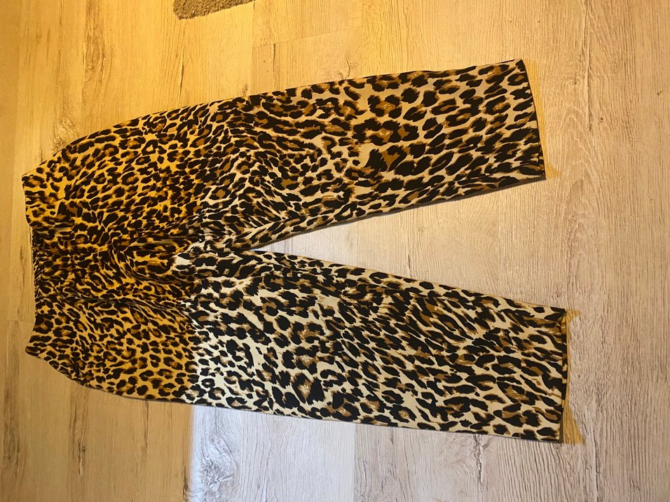 Leopar Desenli Rahat Yüksek Bel Pantolon — görsel 3/7