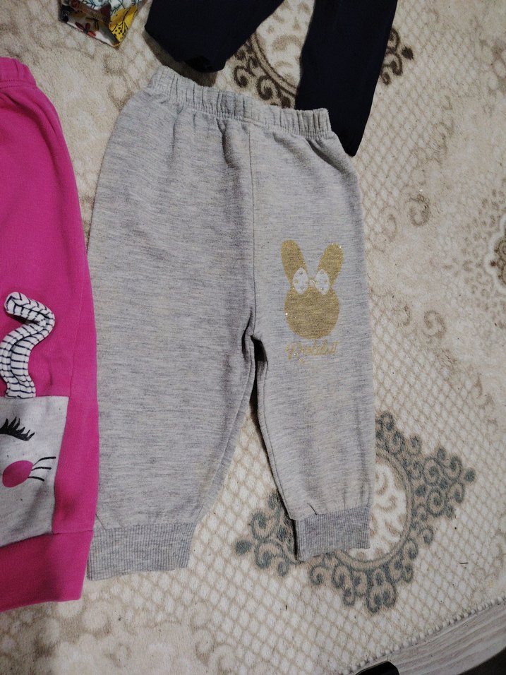 Renkli Desenli Kız Çocuk Rahat Taytlar - Görsel 5