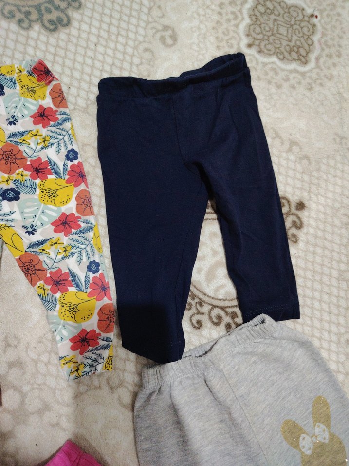 Renkli Desenli Kız Çocuk Rahat Taytlar - Görsel 4