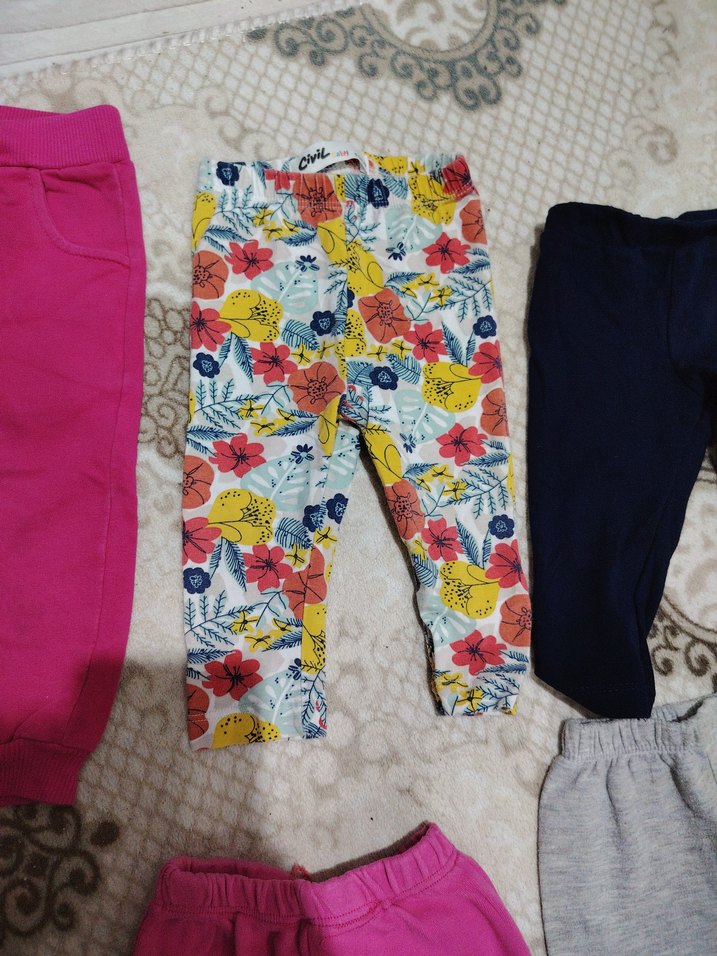 Renkli Desenli Kız Çocuk Rahat Taytlar - Görsel 3