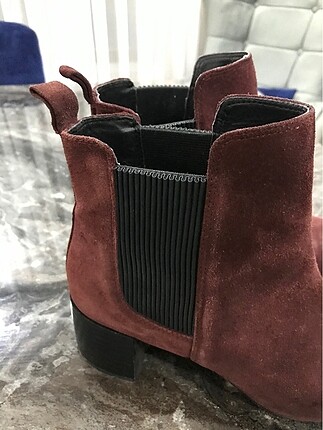 39 Beden bordo Renk Zara topuklu bot