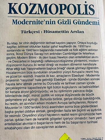 Beden Renk Kozmopolis - Stephen Toulmin