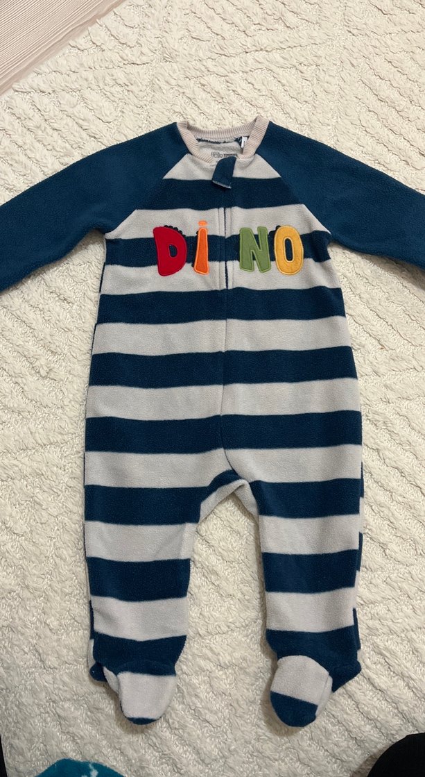 Renkli Dinozor Desenli Bebek Tulum - Görsel 2