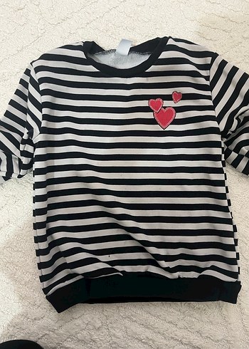 Kız Çocuk Siyah Uzun Kollu Sweatshirt - Görsel 2