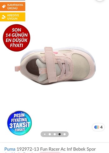 Kız Çocuk Pembe Cırt Cırtlı Spor Ayakkabı - Görsel 2