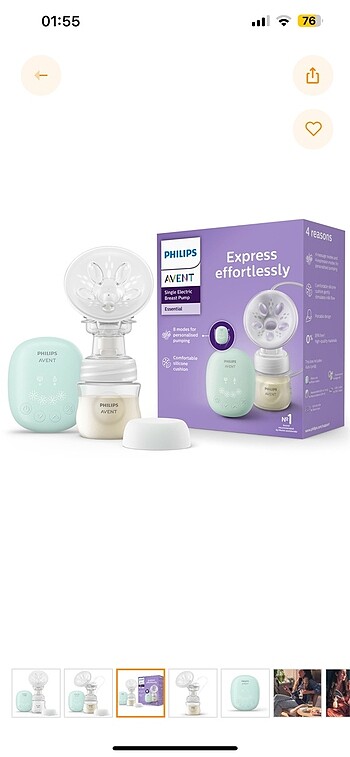 Philips avent elektrikli göğüs pompası