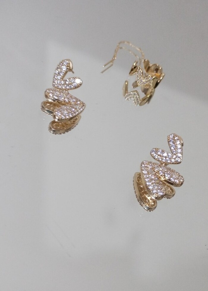 Xuping kuyumcu model kıkırdak Küpe set  - Görsel 3