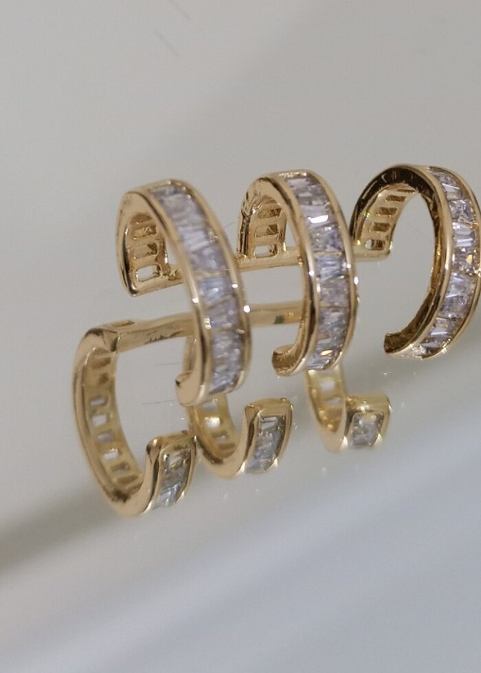 Baget taşlı kıkırdak Küpe  - Görsel 2