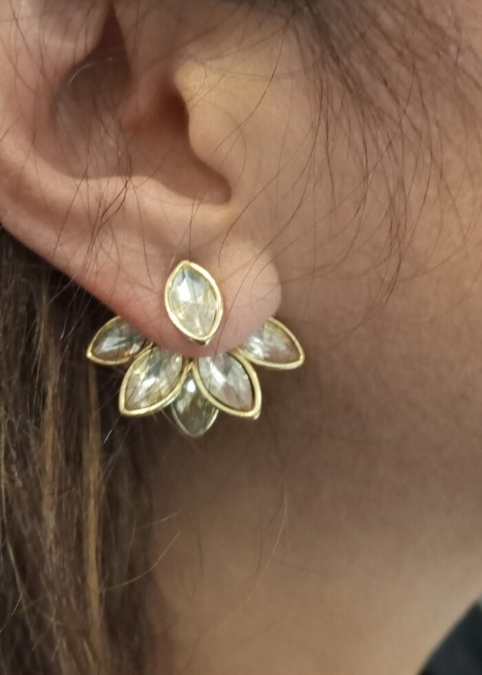 Lotus çiçeği küpe  - Görsel 2