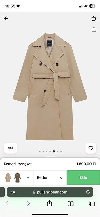 38 Beden ten rengi Renk Pull and bear