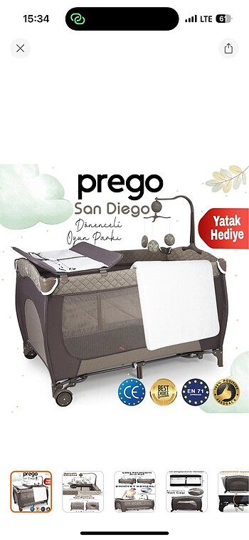 Prego san diego park yatak ve oyun parkı