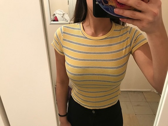 Çizgili croptop