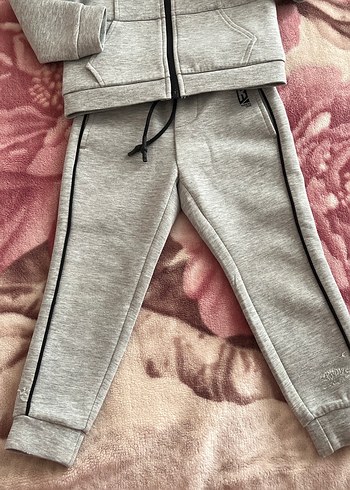 Gri Erkek Çocuk Fermuarlı Sweatshirt ve Eşofman - Görsel 3