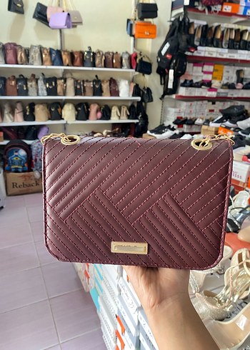 Beden Bordo Deri Kadın Çanta