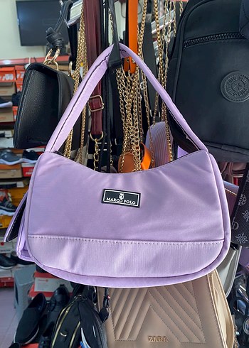 Mor Buckle Detaylı Sokak Stili Çanta