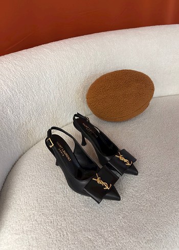 Siyah Parlak Yılan Desenli Tokalı Stiletto - Görsel 4